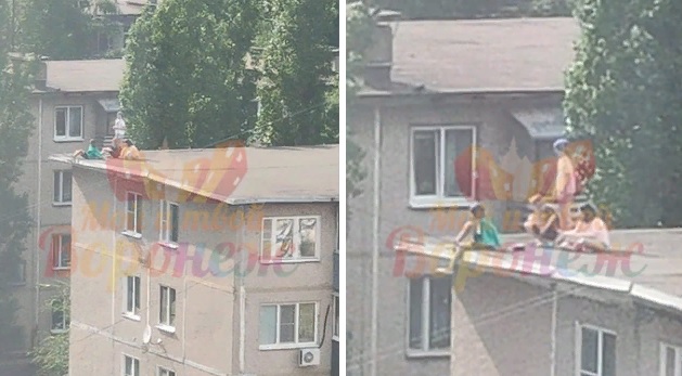 В Воронежском микрорайоне подростки развлекаются, гуляя на крышах