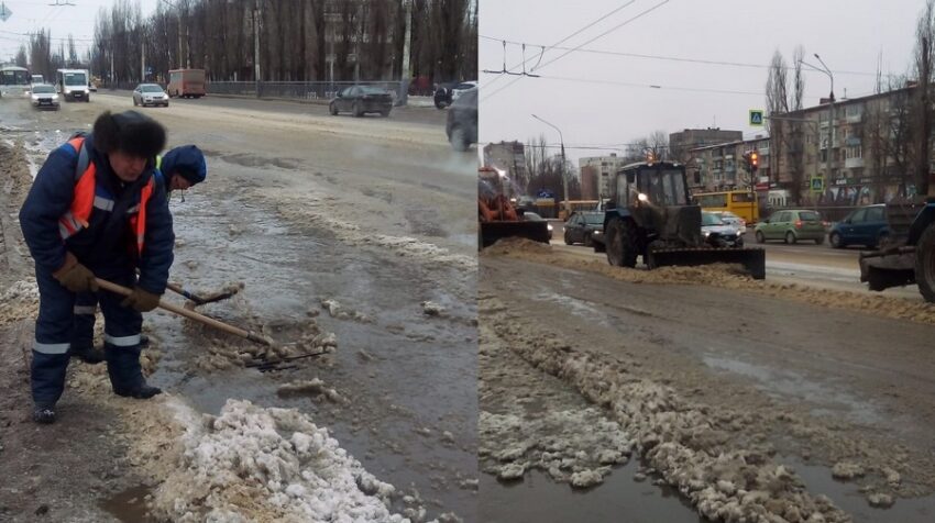 В Воронеже ликвидируют последствия излива сточных вод в районе Остужевского кольца