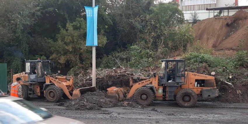 В центре Воронежа ввели режим повышенной готовности из-за обрушения склона