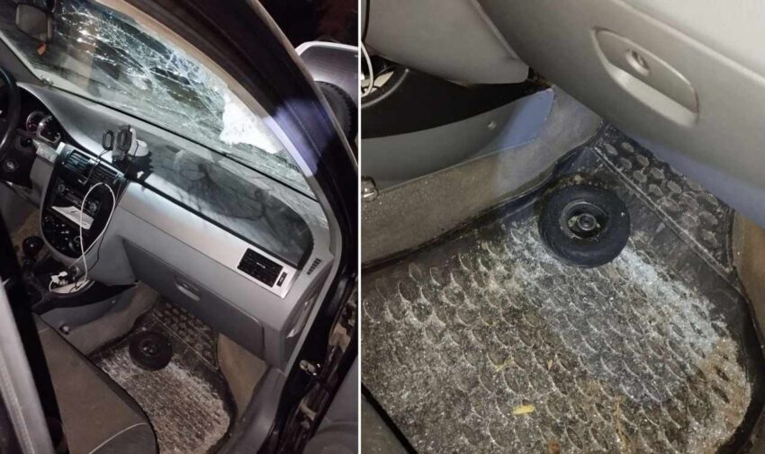 Колесо от беспилотника пробило лобовое стекло автомобиля в Воронеже