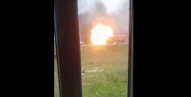 Момент взрыва авто во время смертельного ДТП сняли на видео в Воронежской области