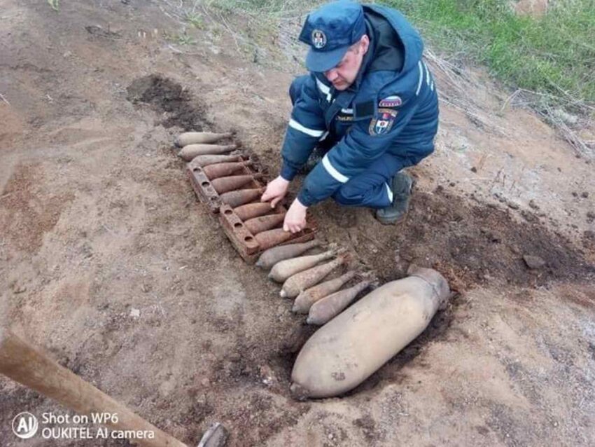 В Воронежской области взорвали снаряды